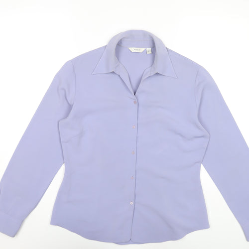 Next Women's Purple Button-Up Shirt Size 12