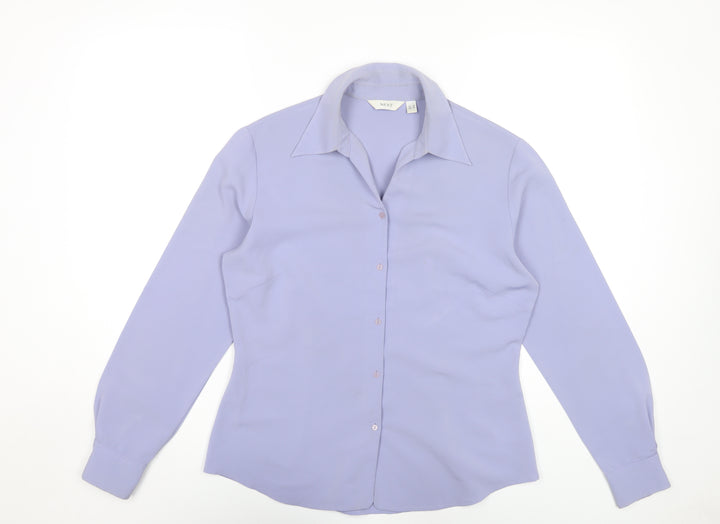 Next Women's Purple Button-Up Shirt Size 12