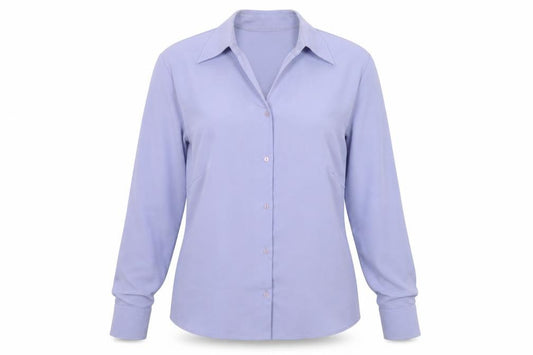 Front view of Next Women's Purple Button-Up Shirt, size 12