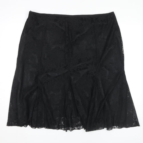 Bm Women Plus Size 22 Black Lace Skirt