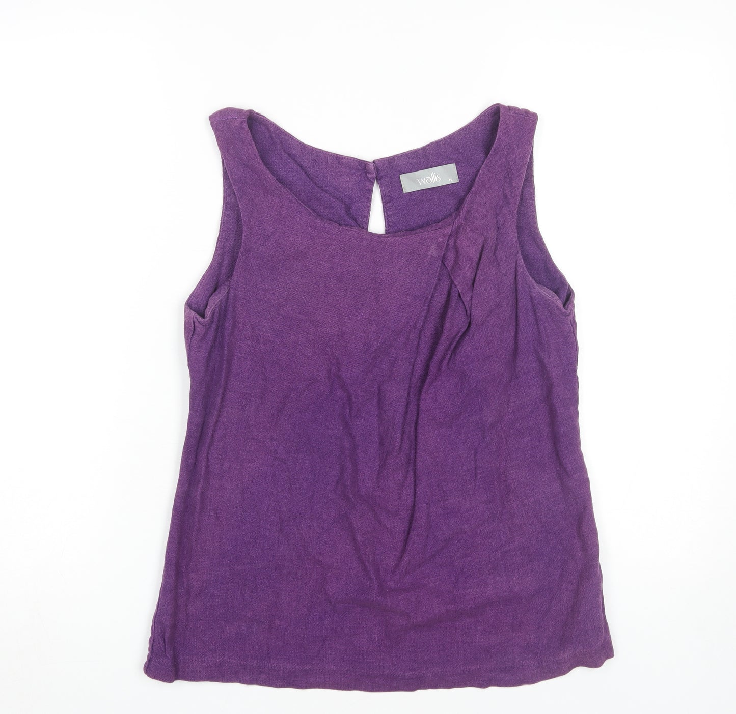 Wallis Women's Purple Linen Tank Top Size 12