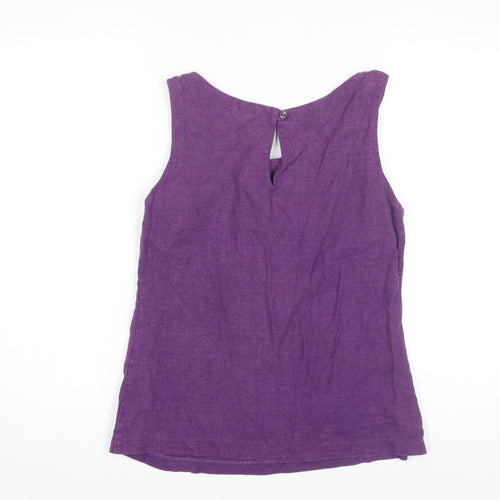Wallis Women's Purple Linen Tank Top Size 12