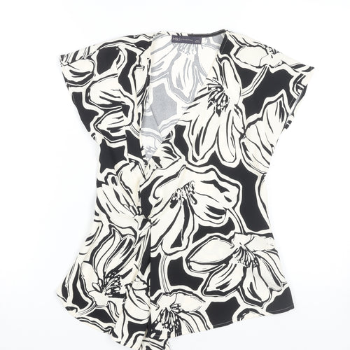 Marks and Spencer Women's Multicoloured Floral Wrap Top Size 6