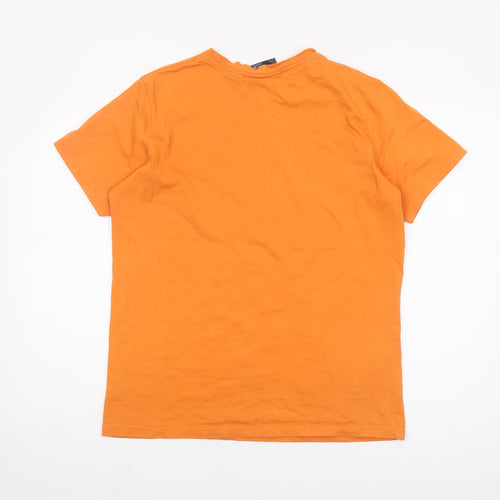 Animal Men’s Orange Graphic Print T-Shirt, Size M