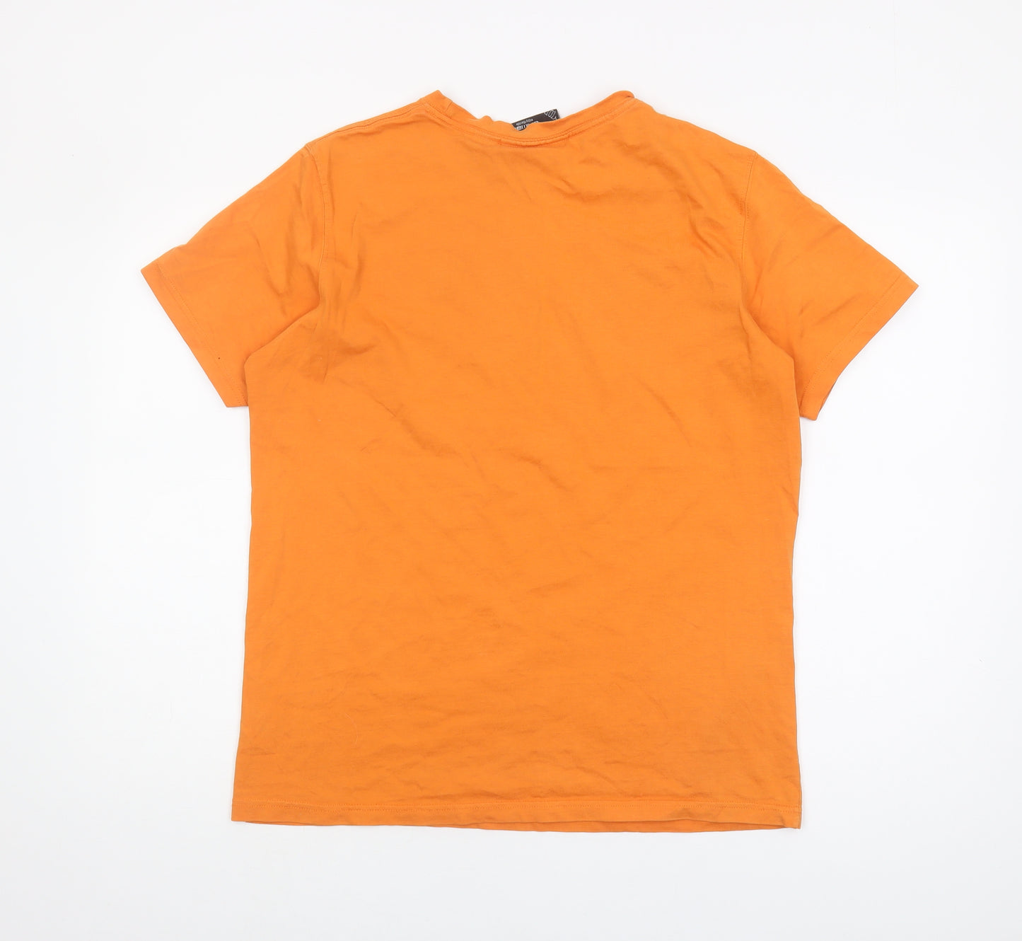 Animal Men’s Orange Graphic Print T-Shirt, Size M