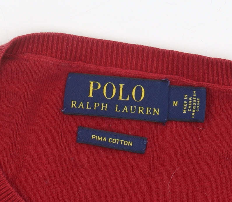 Polo Ralph Lauren Men's Red Pullover Jumper M