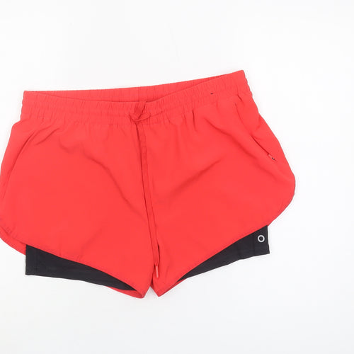 Marks and Spencer Red Women's Athletic Shorts, Size 14