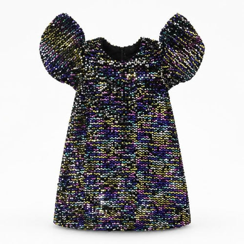 Next Girls Multicoloured Sequin Party Dress, 5 Years, Puff Sleeve
