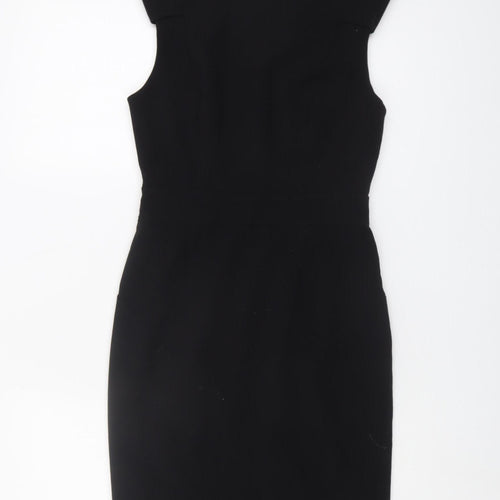 Whistles Black Sheath Dress, Women's Size 8, Sleeveless