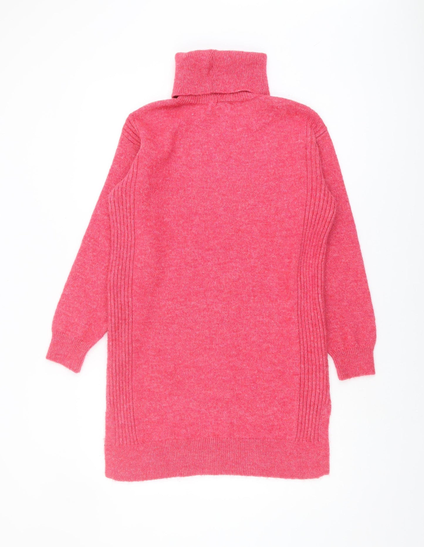 Marks and Spencer Women's Pink High Neck Pullover Jumper S
