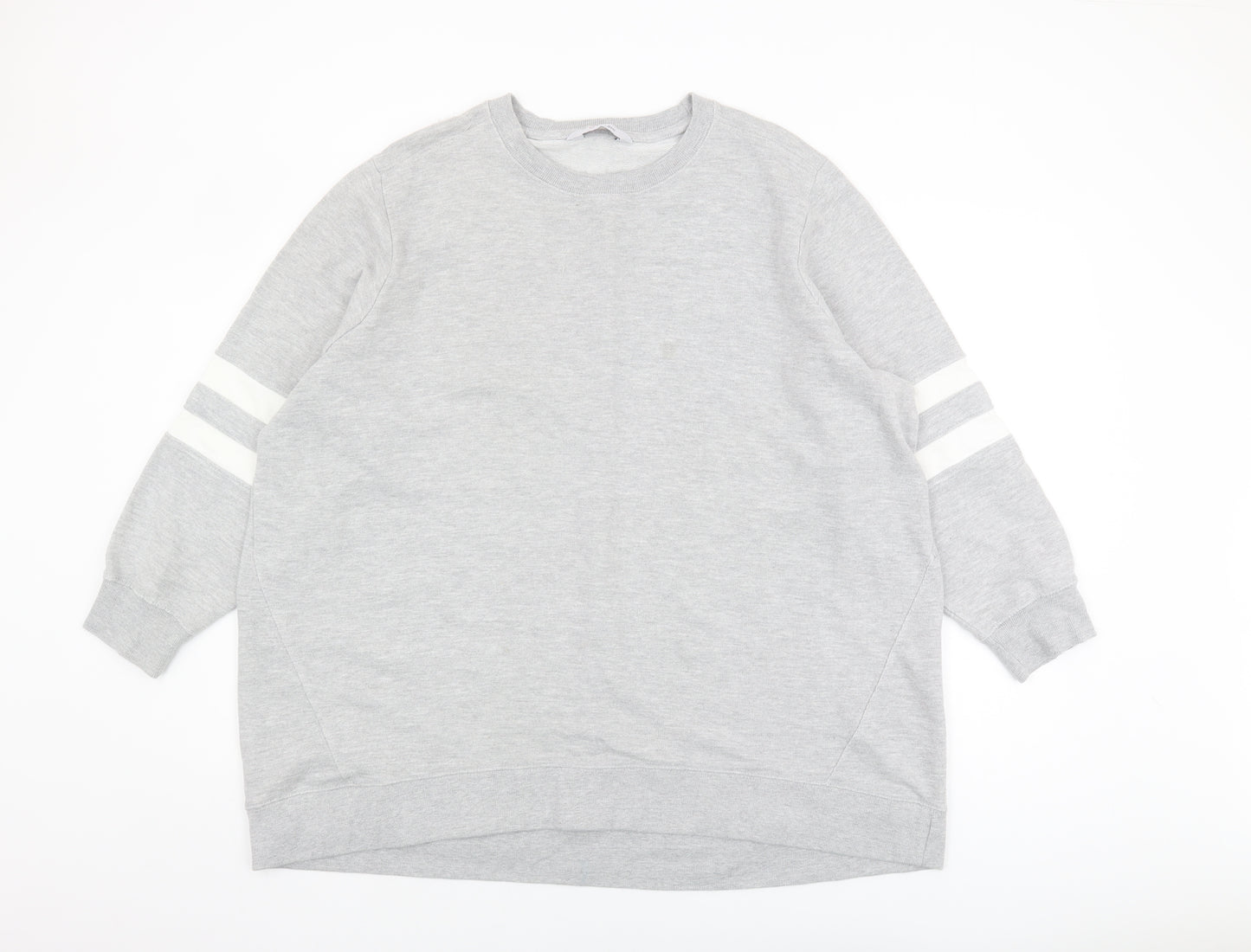 Yours Women's Grey Pullover Sweatshirt, Size 22, Crew Neck