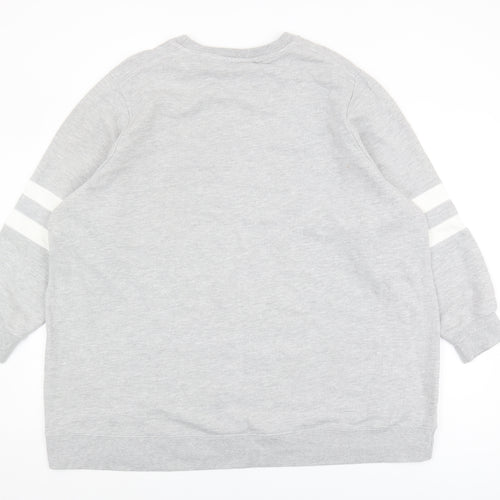 Yours Women's Grey Pullover Sweatshirt, Size 22, Crew Neck