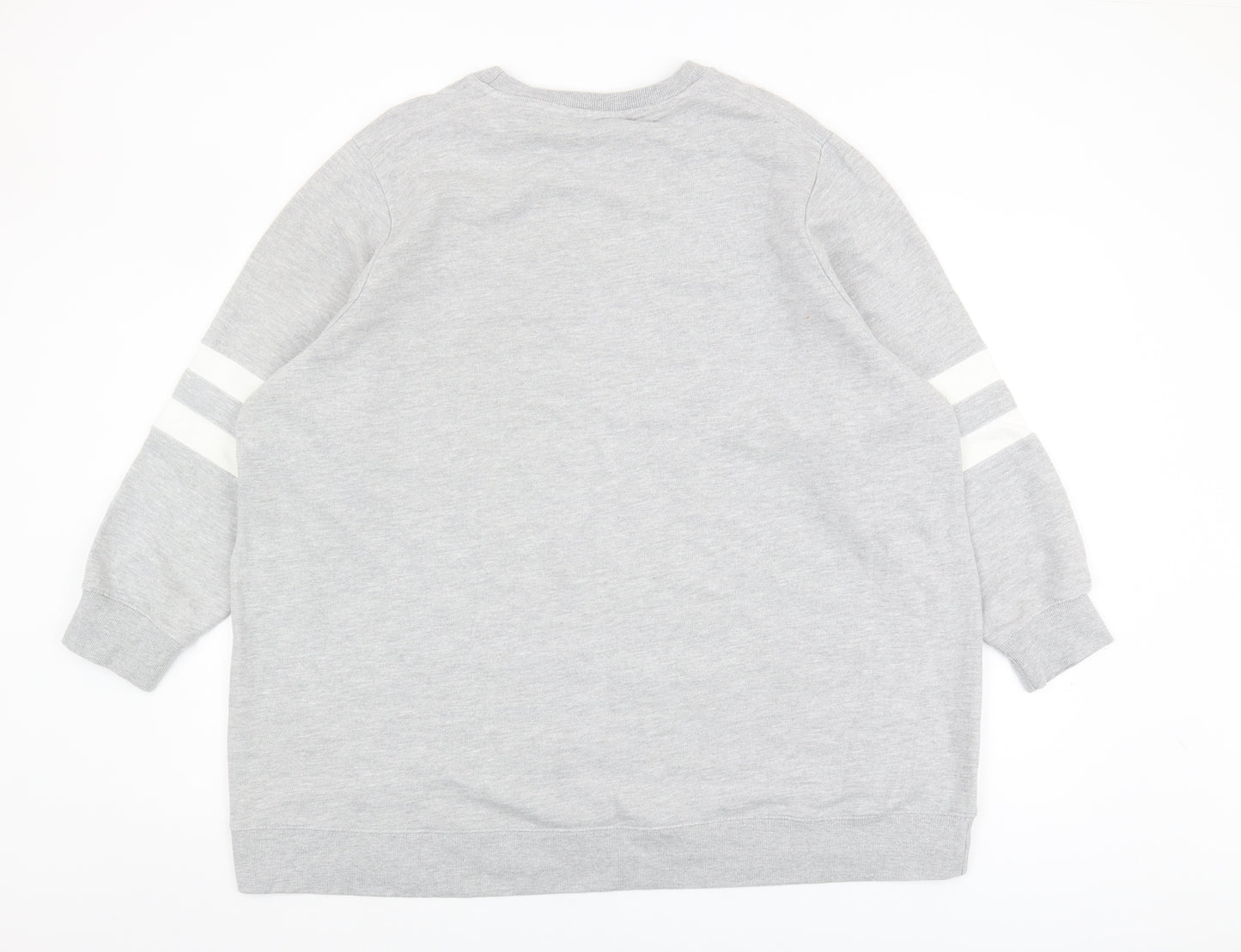 Yours Women's Grey Pullover Sweatshirt, Size 22, Crew Neck