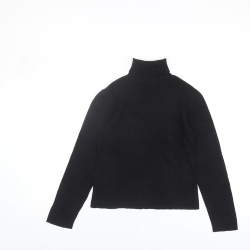 Style&Co Women's Black Argyle Roll Neck Jumper Petite