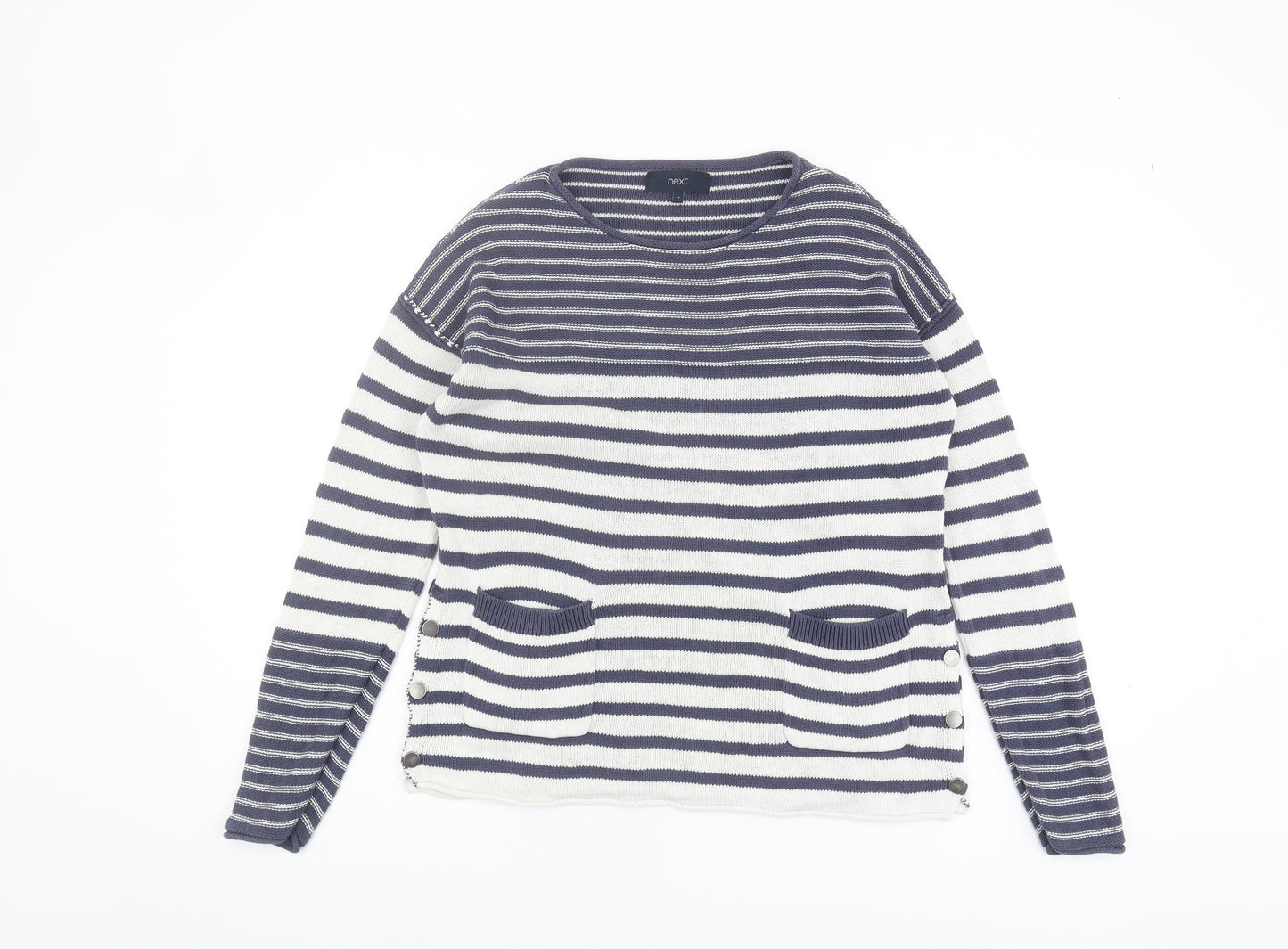 Next Women's Blue Striped Pullover Jumper Size 10