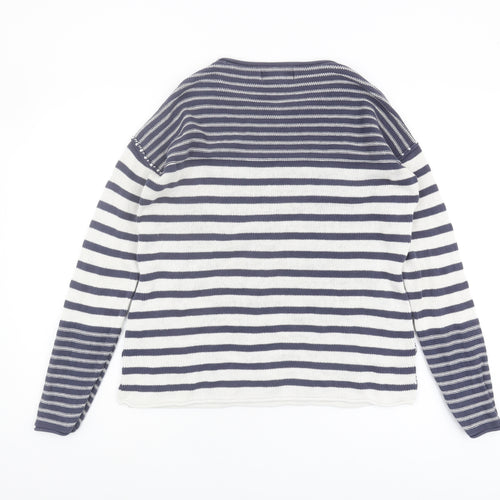 Next Women's Blue Striped Pullover Jumper Size 10