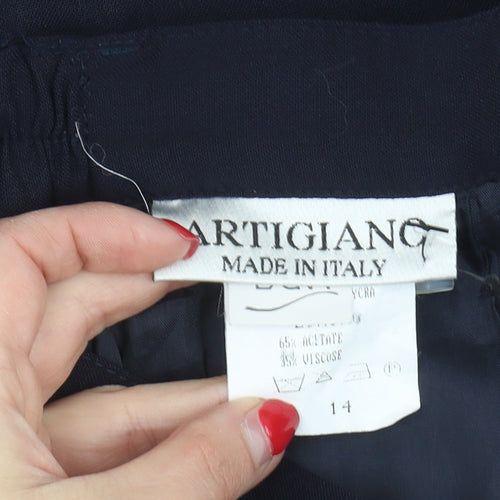 Artigiano Women's Black Midi Pencil Skirt Size 14