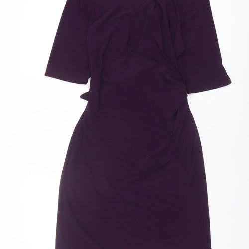 Coco Bianco Women Purple L Half Sleeve Dress