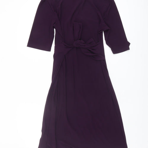 Coco Bianco Women Purple L Half Sleeve Dress
