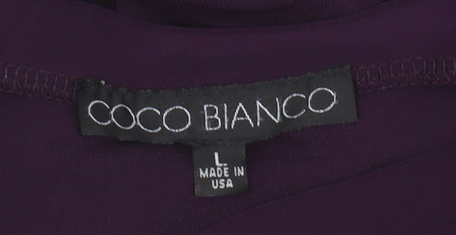 Coco Bianco Women Purple L Half Sleeve Dress
