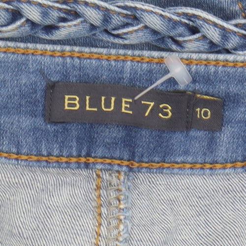 Blue 73 Women's Blue Denim Midi Skirt, Size 10