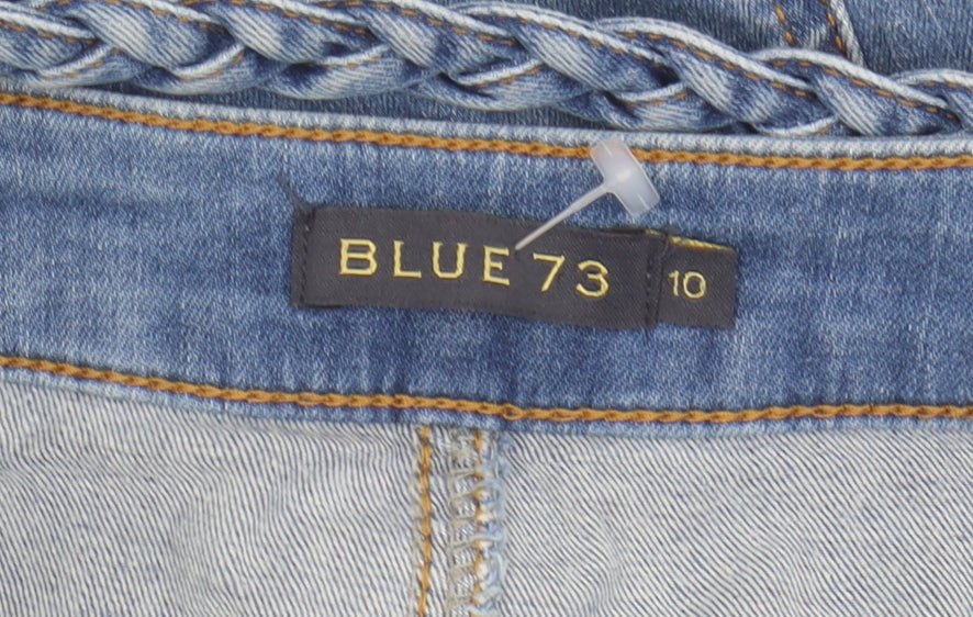Blue 73 Women's Blue Denim Midi Skirt, Size 10