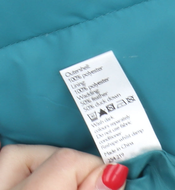 John Lewis Women's Green Puffer Waistcoat Size 14