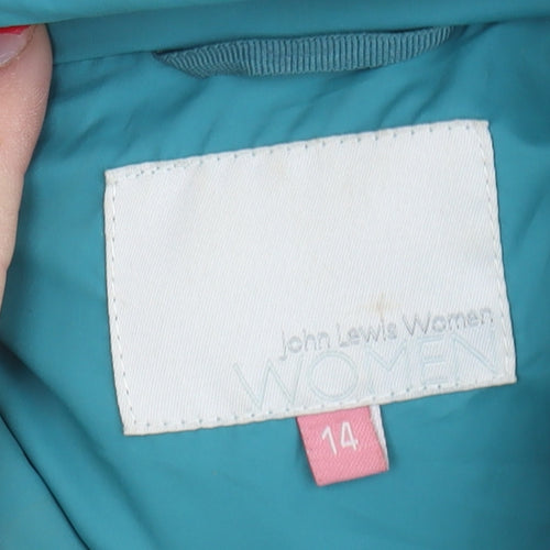 John Lewis Women's Green Puffer Waistcoat Size 14
