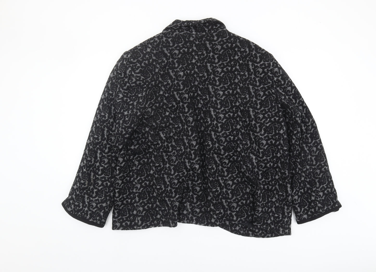 Roman Women's Black Animal Print Blazer Size 20