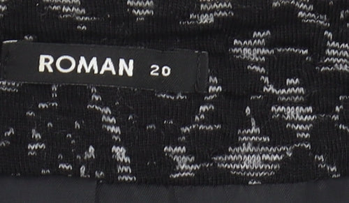 Roman Women's Black Animal Print Blazer Size 20