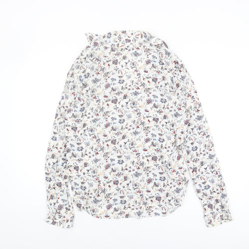 Zara Basic Women's Floral Blouse L Multicoloured