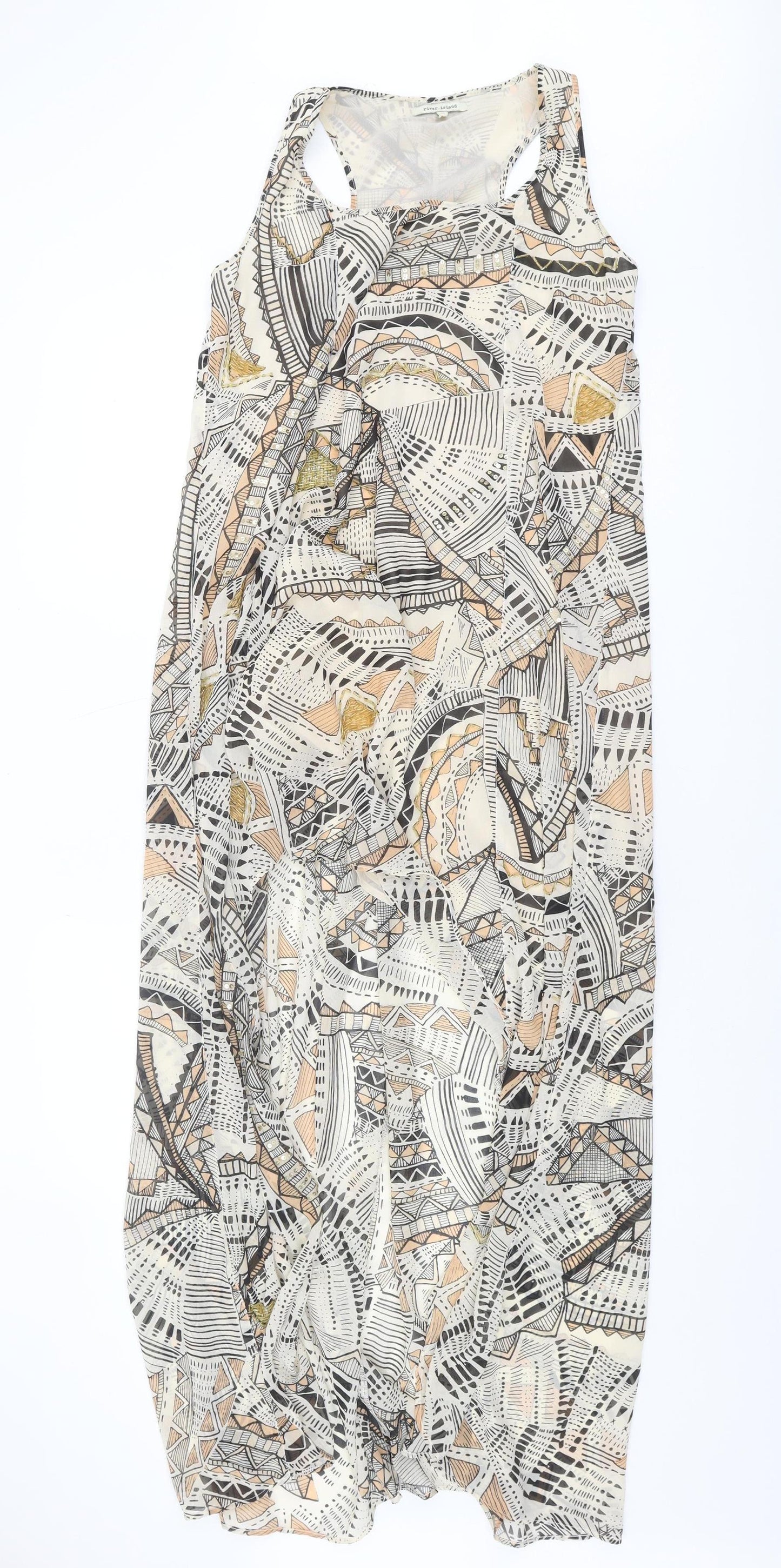 River Island Women’s Multicoloured Geometric Dress, Size 12