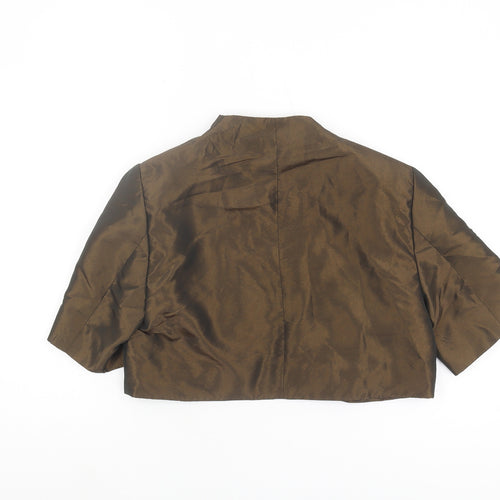 Klass Collection Women's Brown Cropped Blazer Size 14