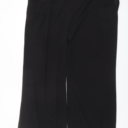 Evans Women's Black Wide-Leg Trousers, Size 26, Plus