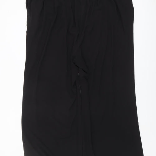 Evans Women's Black Wide-Leg Trousers, Size 26, Plus