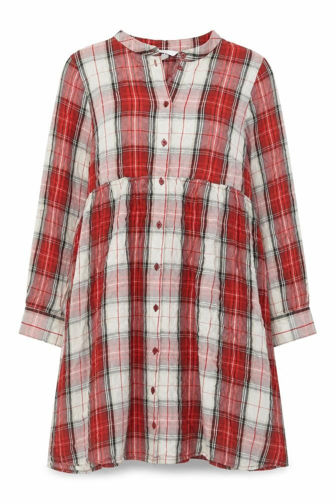 H&M Maternity Red Plaid Shirt Dress Women L
