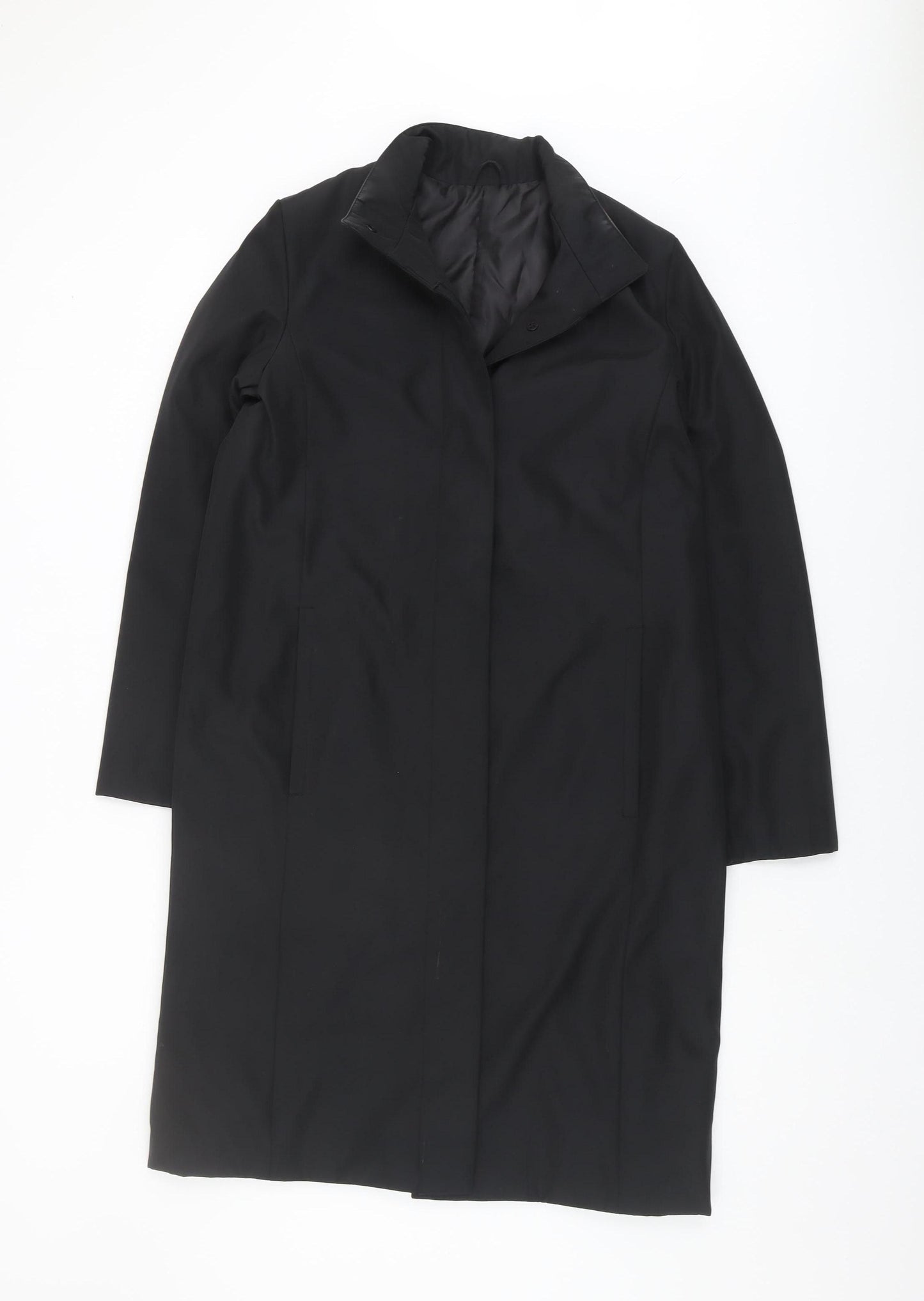 BHS Women's Black Overcoat Size 12 Regular Fit