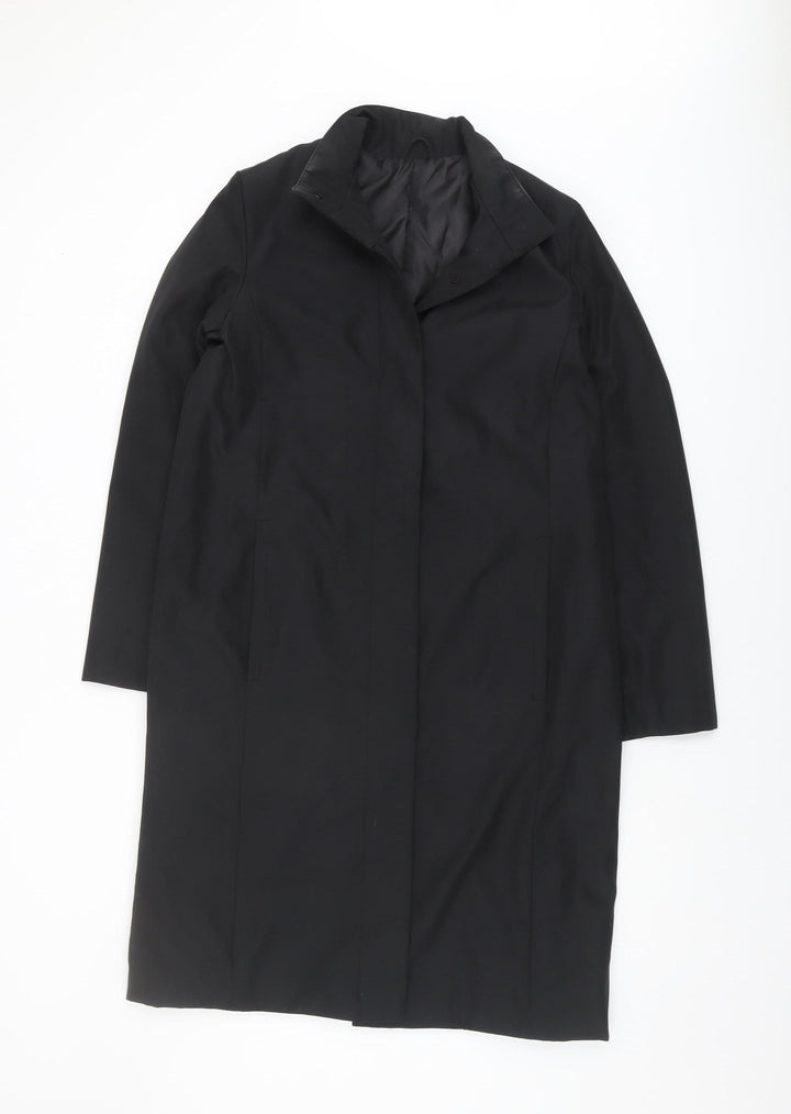 BHS Women's Black Overcoat Size 12 Regular Fit