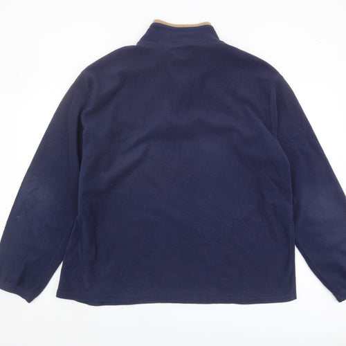 Atlas For Men Blue XL Men's 1/4 Zip Fleece Sweatshirt