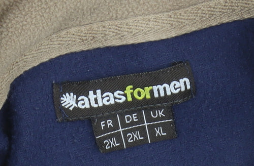 Atlas For Men Blue XL Men's 1/4 Zip Fleece Sweatshirt