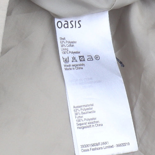 Oasis Women's Beige Parka Jacket - Size S