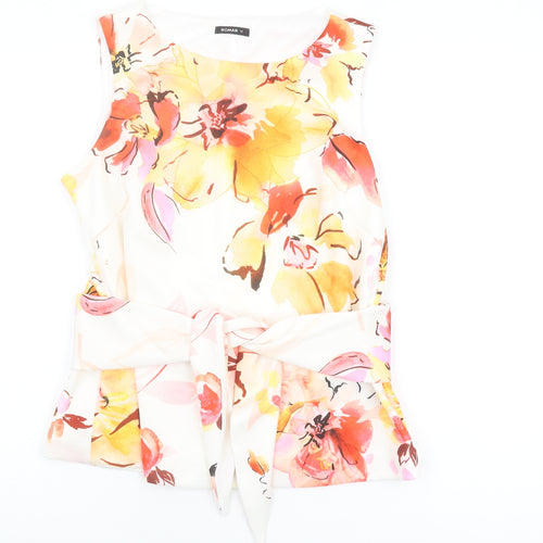 Roman Women's Floral Sleeveless Top, Size 12, Multicoloured