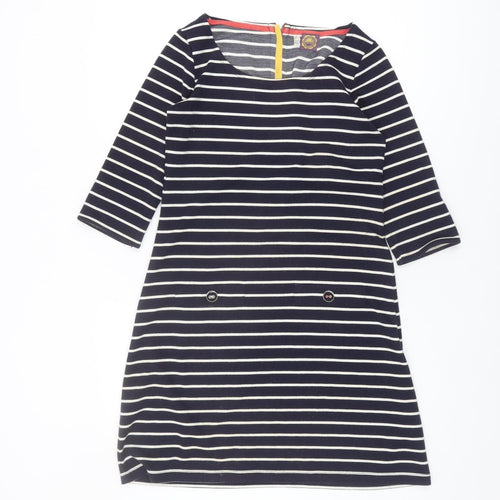 Joules Women's Navy Striped Shift Dress Size 10
