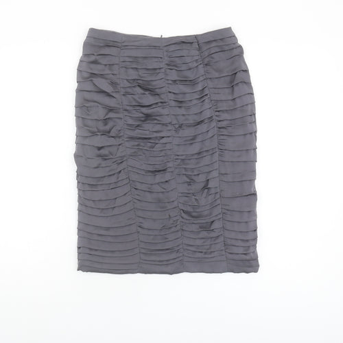 Coast Women's Grey Silk Pencil Skirt in Size 8