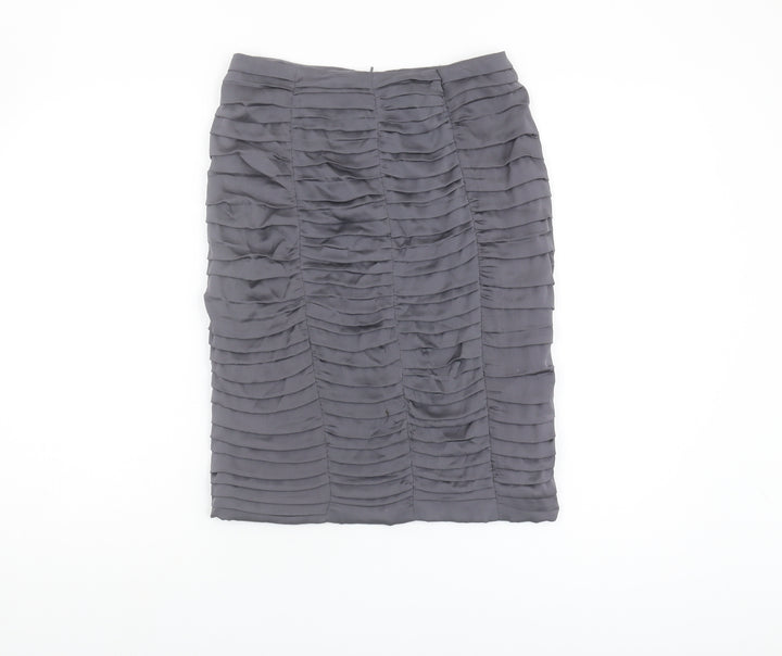 Coast Women's Grey Silk Pencil Skirt in Size 8