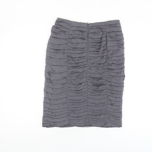 Coast Women's Grey Silk Pencil Skirt in Size 8