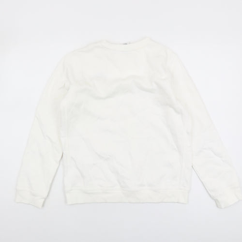 Nike Boys White Crew Neck Pullover Sweatshirt L