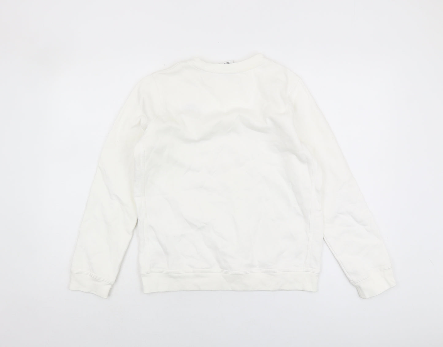Nike Boys White Crew Neck Pullover Sweatshirt L
