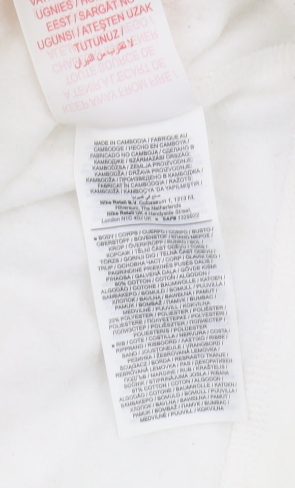 Nike Boys White Crew Neck Pullover Sweatshirt L