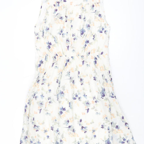 Jigsaw Women's Floral Dress Multicoloured Size 12 Casual